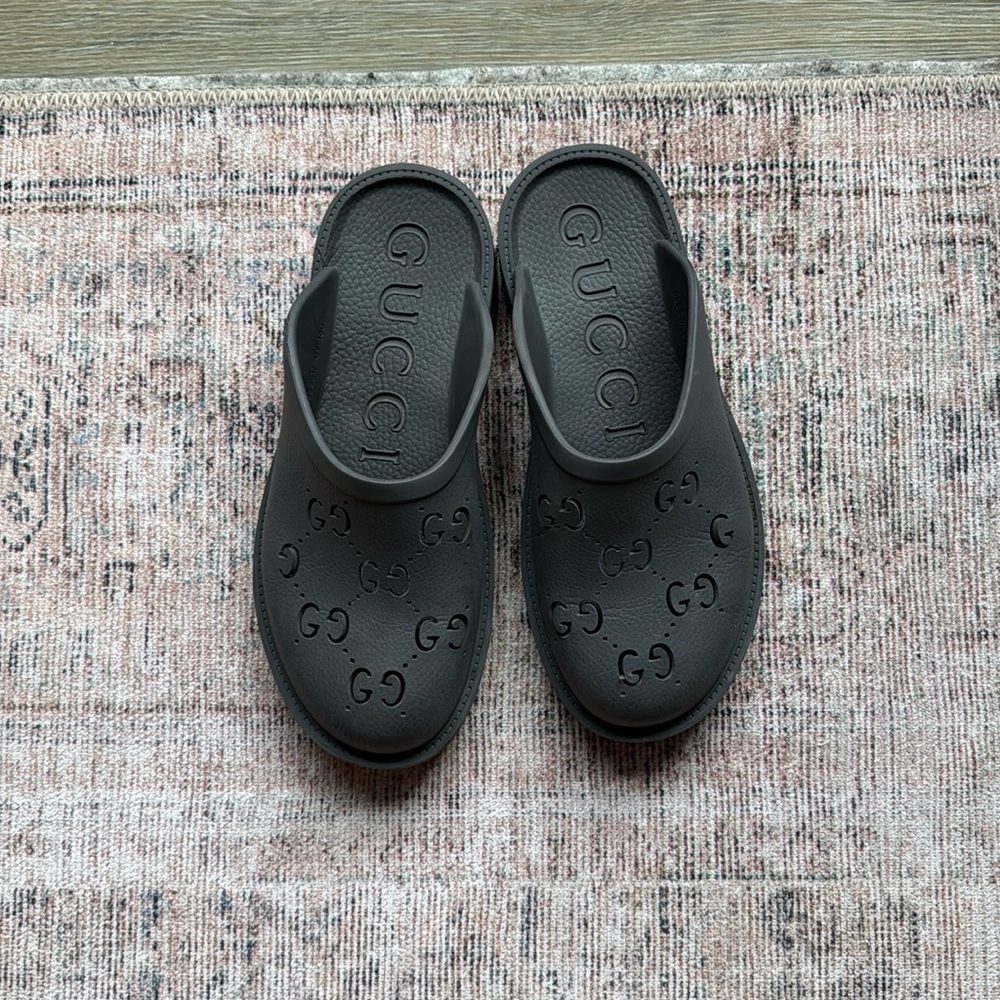 Gucci Perforated GG Mules